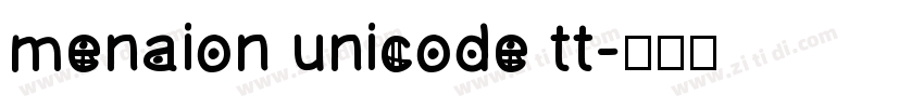 menaion unicode tt字体转换